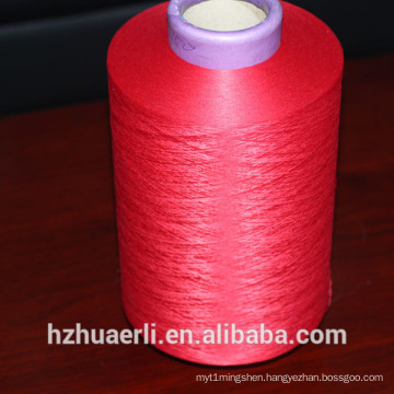 DTY polyester yarn 200D/96F, SD, Dope dyed red color yarn